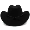 Wide Brim Hats Bucket 3 Sizes Parentchild Men Women Kids Children Woolen Western Cowboy Hat Sunhat Party Travel Outdoor Cap Classical Retro 230830