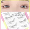 Cílios Postiços Dream Deer 5 Pares Cílios Postiços Um Tipo Cílios Atualizados Lash V Shaped 014mm Haste Transparente Soft Natural Eye Lashes Mink x0830