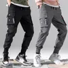 Men's Pants Hip Hop Joggers Cargo Men Harem Multi-Pocket Ribbons Man Sweatpants Streetwear Casual Mens Techwear