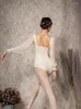 Collant da indossare sul palco Tute da balletto Pratica di danza del corpo per adulti Palestra di allenamento di base per test di arte femminile