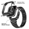 Boîtier en acier inoxydable + bracelet pour Apple Watch Series 8 7 6 5 4 40 mm 44 mm 41 mm 45 mm Kit de modification de boîtier en métal pour iWatch Ultra 49 mm Mod Kit