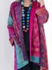 Kobiety dla kobiet w stylu bawełniane bawełniane lniane luźne luźne w stylu etnicznym dzianinowy kardigan duży rozmiar płaszcza z długim rękawem jesienne zimowe sweter retro 230830