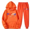 Trailsuit Trapstar Marka Baskılı Spor Giyim Erkek Tişörtleri 16 Renk Sıcak İki Parça Set Gevşek Hoodie Sweatshirt Pantolon koşu Siyah Beyaz Düz Renk Pembe Zw5o