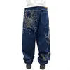 Jeans pour hommes motif Dragon imprimé hommes tendance de la rue américaine Hip Hop mode ample tout Match Vintage pantalon à jambes larges 230829