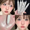 Eye Shadow Glitter Highlighter Pen Impermeável Perolado Matte Branco Sliver Diamante Iluminar Deitado Silkworm Eyeshadow Stick Maquiagem 230829