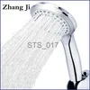 Chuveiro de banheiro Cabeças Zhangji Banheiro Chuveiro Cabeça 5 Modos ABS Plástico Grande Painel Redondo Chrome Chuva Cabeça Water Saver IC Design Chuveiro X0830