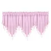 Curtain 3PC Solid Color Finished Drapery 51x24 Bedroom Home Decor Triangle Screen Kitchen Short