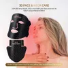 Gezichtsmassageapparaat Gezichtshals siliconenmasker 240 LED's Infraroodlicht Huidverjonging Anti-rimpel Fleuren 3D LED-licht Potherapiemasker 230829