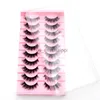 Cílios Postiços Visofree 310 Pares Faux Mink Lashes Make Up Cílios Grossos Cils Falsos Extensão de Cílios Naturais Feitos à Mão Cílios Falsos Q03 x0830