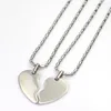 Pendant Necklaces One Pair Of Stainless Steel Long Stort Beads Ball Chain Necklacw Heart Couple Jewelry Women Men