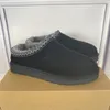 Bota Tasman Curta Tazz Sólida Toe Redondo Bota de Pele de Carneiro Corte Clássico Super Mini Bota de Sola Grossa Inverno Mulheres Sapatos Baixos Camurça Superior Lã Bota de Outono fdsgg