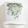 Наклейки на стенах зеленый растение листья цветочные наклейки для ванной комнаты туалета гостиная дома украшение росписной красавицы самостоятельно гнездивные наклейки 230829