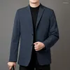 Erkekler Takım 2023 Kalınlaştırılmış Ceket Takımını Kaldırılabilir İç Astar Bir Elbise Üç Giyim İş Gündelik Dikişsiz El Sanatları Single