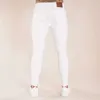 Heren Jeans Heren Mode Gescheurde Gaten Skinny Vernietigde Denim Broek Heren 2022 Nieuwe Hoge Kwaliteit Witte Joggers Jeans HKD230829