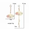 Boucles d'oreilles en éventail de Style chinois Vintage pour femmes, boucles d'oreilles asymétriques mignonnes en forme de grue et de chat, nouveau bijoux à breloques R230830