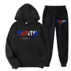 Trailsuit Trapstar Marka Baskılı Spor Giyim Erkek Tişörtleri 16 Renk Sıcak İki Parça Set Gevşek Hoodie Sweatshirt Pantolon koşu Siyah Beyaz Düz Renk Pembe Zw5o