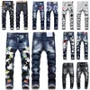 Designer Jean Mens Pants Badge Rips Stretch Black Jeans Classic Hole Slim Fit Washed Motocycle Autumn Denim Pants High Street Trou340y