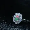 Wedding Rings Natural opal woman rings change fire color mysterious 925 silver adjustable size 230830