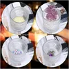 Conjunto de castiçais de 12 copos de vidro transparente Tealight Bk Votive Dandelion Sunflower Modern Pilar Stands para mesa central Drop Deli Otyp2