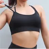 Reggiseni LANTECH Reggiseno sportivo Yoga Top da corsa con imbottiture Abbigliamento sportivo Push Up Jogging Allenamento Donna Fitness Reggiseno da palestra Criss Cross ad alto impatto