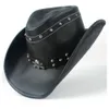 Cappelli a tesa larga Benna 100 Pelle Uomo Donna Nero Cappello da cowboy occidentale Outdoor Sombrero Hombre Cowgirl 230830