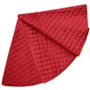 Kerstversiering Sorrento 50" rood fluwelen diamant gewatteerde boomrokdecoratie modieus ontwerp