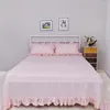 Bed Skirt 3pcs/set Linen Single Piece American Solid Color Cover Non-slip Mattress 1.5/1.8/2.0 Meters