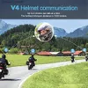 Interfono V4 per casco moto Auricolare Bluetooth 4 ciclisti parlano allo stesso tempo Moto Intercomunicador Interphone Radio FM Q230830