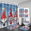 Shower Curtains Christmas Shower Curtain Set with Rugs Shower Curtain Sets for Bathroom Christmas Thanksgiving Day Bathroom Set Decor R230830