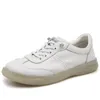 Chaussures habillées Top Soft Cowhide Blanc Femme Baskets Confortables Allmatch Tempérament Plat Dames Cuir 230829