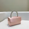 Women s 2023 New Korea Net Red Horse Karon Pearl Chain Small Square Bag Fashion Handheld One Shoulder Crossbody 230830