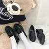 Klänningsko läderskor japanska akademin flicka Middle School Student Brown Black Animation Maid Använd Lolita JK Uniform 230829