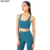 Set Puspup Bra pour femmes Yoga Top Sports Vest sous-vêtements Cross Back Workout Fitness Fitness Gym féminin Running Naked Feel Pladed Summer