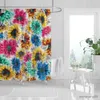 Tende da doccia Stampa 3D Fiore Tenda da doccia Girasole Rosa Tenda da appendere Accessori per il bagno Decorazione 180x180 cm Cortina R230830