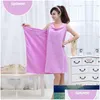 Havlu 6 renkli bayan kızlar sihirli banyo havlu spa duş vücut sargısı bornoz bornoz elbise elbise giyilebilir yxy0205 fabrika fiyatı uzman tasarımı dh3ez