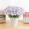 Flores decorativas 1 pc 10 cabeças romântico lavanda seda buquê artificial para decoração de casamento em casa