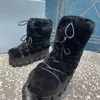 Winter Flat Boots Women's Double Pocket Tactics Tjock och Warm Anti Slip Platform Senaste skidstövlar och skorstorlekar 35-42