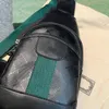 Bolsa de peito de designer para homens mulheres bolsa crossbody moda alça verde e vermelha bolsas de ombro alça removível