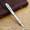 Stylo de poche en laiton de voyage portable extérieur, édition spéciale Al Sport unique, stylo plume expresso doré en bronze argenté avec étui octogonal