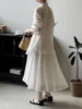 Robe de deux pièces 2023 Arrivée d'été Chemise de style chinois avec tissu mince à manches longues à la taille et jupe mi-longue pour les femmes 230830
