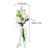 Fleurs décoratives Rose fleur artificielle Rose blanc Bouquet en plastique décoration de mariage chaises allées église bancs Arches faux