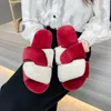 Chinelos de algodão peludo peep toe grosso sola mulheres branco liso outwear senhoras slides outono flip flops mulher