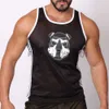 Kennel Club 13 Men's Mesh Tank Top Muscle Gym Vest Bustybuilding Sirmlegs Singlets Litness Wear Clothing X0830