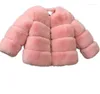 Manteau en duvet pour filles, vestes en couche de Pearlite, vêtements d'hiver pour enfants, manteaux chauds avec col en fourrure, capuche longue pour vêtements d'extérieur pour enfant