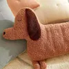 Travesseiro macio chique aconchegante dachshund pelúcia longo em forma de cachorro decorativo amor presente coluna quente lombar