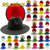 Wide Brim Hats Bucket hats fedoras wide brim hat Panama felt for male jazz church top cap british women men 230829