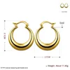 Hoop Earrings 3cm 925 Stamp Silver Color For Women Lady Wedding Beautiful Lovely Cute Jewelry Nice Party Noble