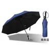 Parapluies Ten Bones Entièrement Automatique Colle Noire Parapluie Ensoleillé Pliant Soleil 3 Pliant Renforcer Double Parasol Cadeau