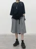 Damen Shorts Harajuku Streetwear Oversize Cargo Damen Japanischer Stil Knielange Hose Hippie Punk Hose mit weitem Bein Sommer