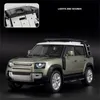 Gegoten modelauto 1/18 Range Rover Defender SUV Legering automodel Gegoten metaal Terreinvoertuigen Automodel Geluid en licht Simulatie Kinderen Speelgoed Geschenk 230829